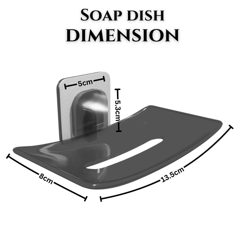 Linear حامل صابون حائطي خطي | حامل صابون بلاستيكي للحمام | علبة صابون للمطبخ | حامل صابون لدش الحمام، قاعدة صابون لجدار الحمام، ملحقات الحمام (1) - Image 2