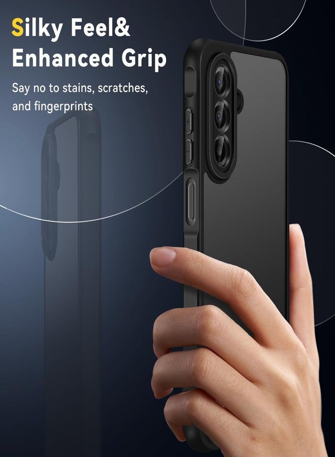 إيفولير جراب إيفولر 3 في 1 لهاتف سامسونج جالاكسي A17 4G/5G مع قطعتين من الزجاج المقوى، [حماية عسكرية] غطاء واقٍ شفاف مضاد للصدمات - أسود - Image 5