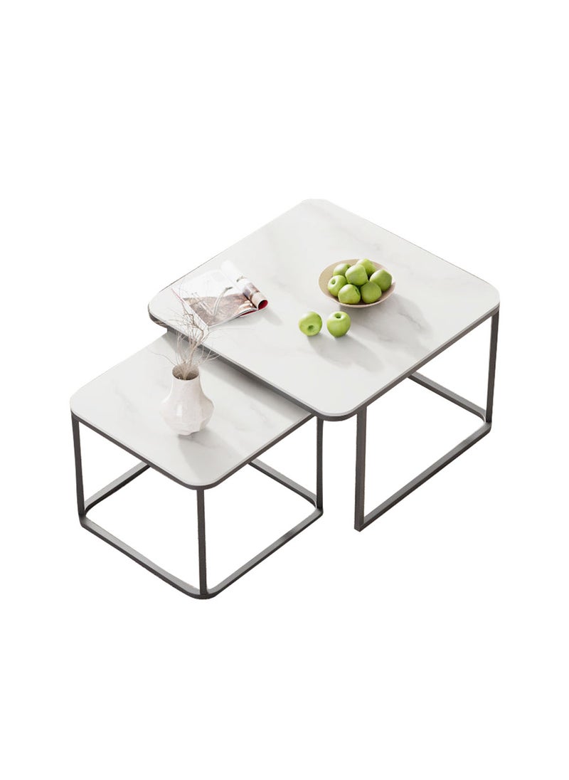 Sharpdo Creative Combination Circular Coffee Table 70*70*45&50*50*40CM - Image 1