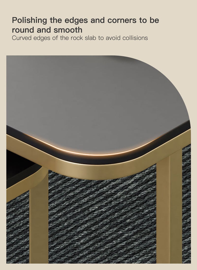 Sharpdo Creative Combination Circular Coffee Table 70*70*45&50*50*40CM - Image 5