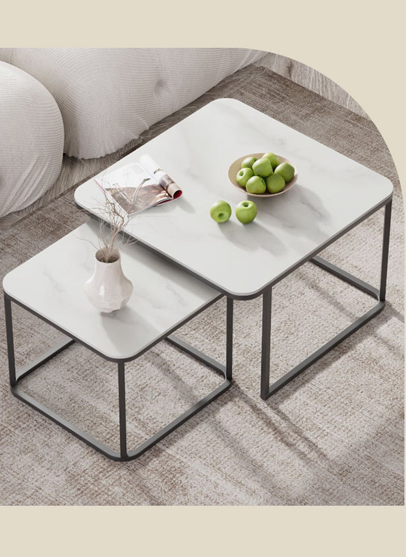 Sharpdo Creative Combination Circular Coffee Table 70*70*45&50*50*40CM - Image 2