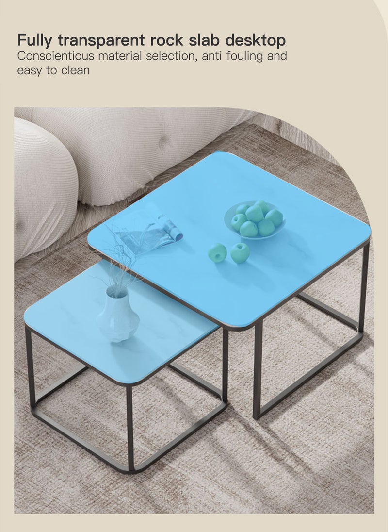 Sharpdo Creative Combination Circular Coffee Table 70*70*45&50*50*40CM - Image 4