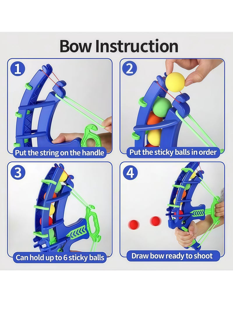 ألعاب الرماية للأطفال، مجموعة ألعاب الرماية، ألعاب الرماية الآمنة، دلو الرماية بالكرات الإسفنجية المصنوعة من مادة إي في إيه، قوس وسهم مع 5 كرات لاصقة و6 دلاء استهداف للأطفال من سن 4 5 6 7 8 9 سنوات، مجموعة ألعاب هدية للأولاد والبنات - Image 3