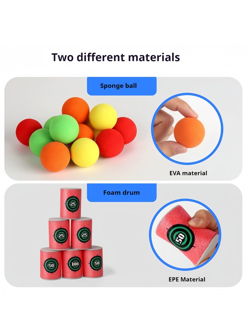 ألعاب الرماية للأطفال، مجموعة ألعاب الرماية، ألعاب الرماية الآمنة، دلو الرماية بالكرات الإسفنجية المصنوعة من مادة إي في إيه، قوس وسهم مع 5 كرات لاصقة و6 دلاء استهداف للأطفال من سن 4 5 6 7 8 9 سنوات، مجموعة ألعاب هدية للأولاد والبنات - Image 4