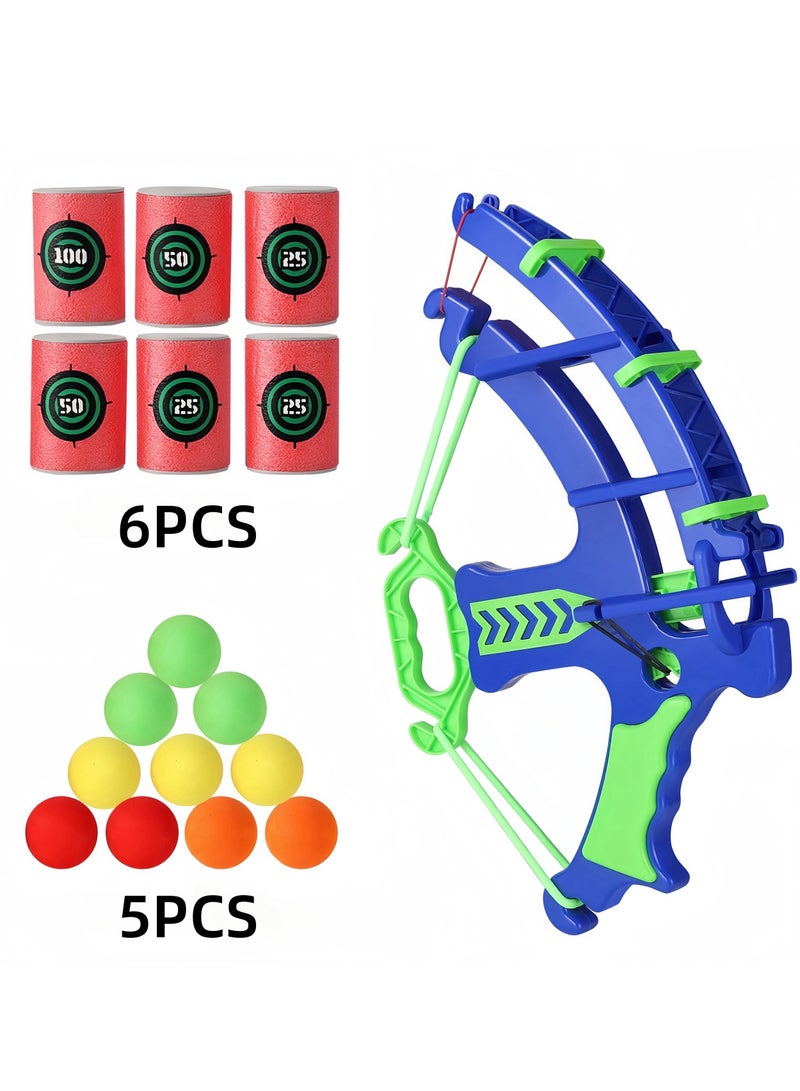 ألعاب الرماية للأطفال، مجموعة ألعاب الرماية، ألعاب الرماية الآمنة، دلو الرماية بالكرات الإسفنجية المصنوعة من مادة إي في إيه، قوس وسهم مع 5 كرات لاصقة و6 دلاء استهداف للأطفال من سن 4 5 6 7 8 9 سنوات، مجموعة ألعاب هدية للأولاد والبنات - Image 5