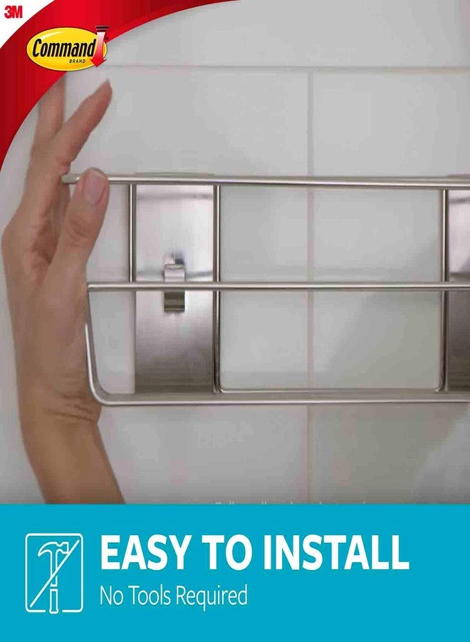 Command BATH31-SN-ES, Heavy Duty Shower, Satin Nickel, 1-Caddy, 1-Prep Wipe, 4-Water-Resistant Strips, Organize Damage-Free - Image 4
