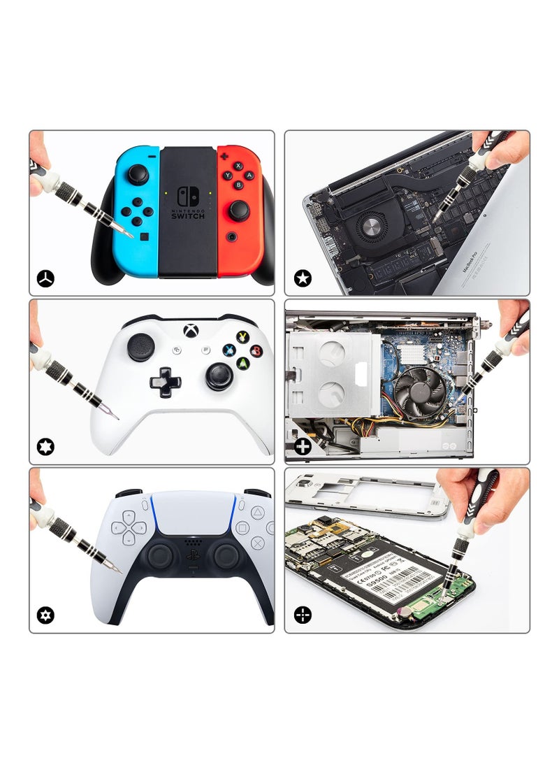 SYOSI Precision Screwdriver Set, Electronic Tool Set, Laptop Screwdriver Set, For Computer, Compatible MacBook, Game Console, Tablet Repair, Watch Phone Disassembly Tool Box (130 Pack) - Image 5