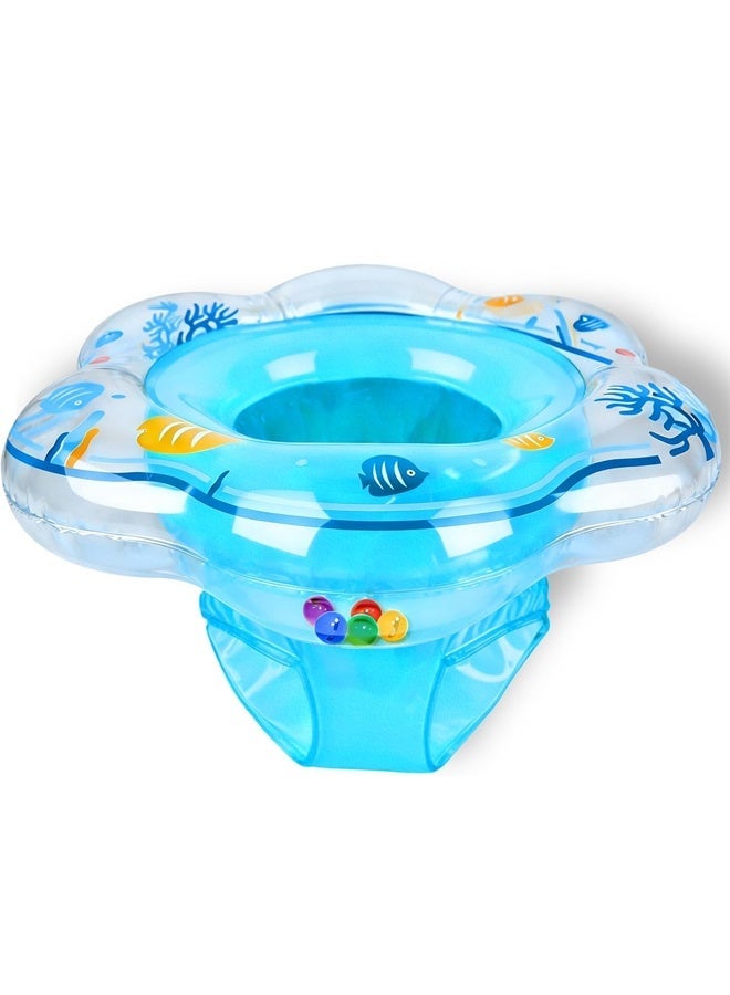 Inflatable Baby Pool Float for Age 6-12 Months with Double Airbag & Safe Seat, Infant Toddler Pool Float for Swim Training, Bathtub Water Play - Image 1