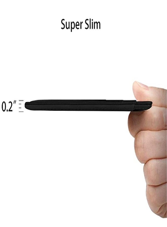 كونتاكتس محفظة جلدية أصلية رفيعة من كونتاكتس | محفظة أمامية رفيعة وبسيطة مزودة بتقنية حجب RFID | حامل بطاقات للرجال | تتسع لما يصل إلى 7 بطاقات، بما في ذلك نافذة واحدة لبطاقة الهوية (أسود) - Image 4