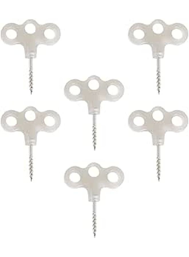 6pcs Stainless Steel Threaded Glow In The Dark Tent Stakes For Camping Hiking Shelter - Image 1