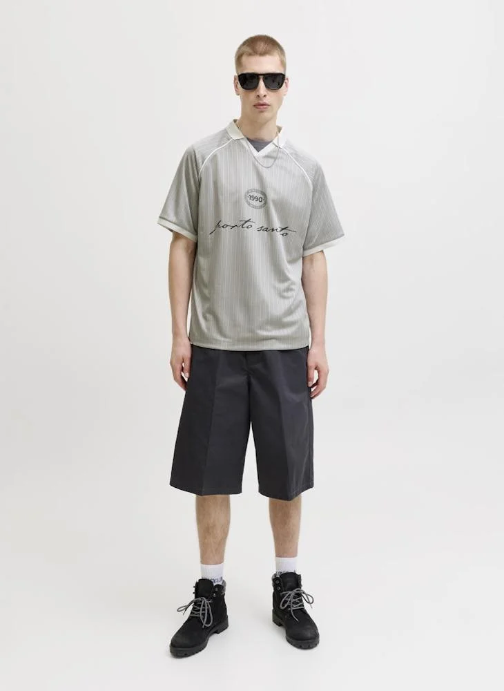 JACK & JONES Vapor Blue Football Jersey Polo for Men | Best Price UAE