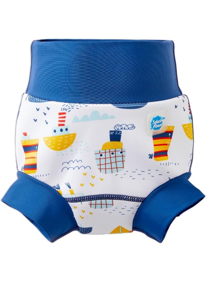 Splash About Happy Nappy Reusable Swim Diaper, Tug Boats, 6-12 Months - Image 1