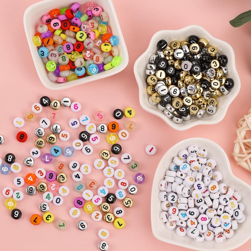 Blingfun 900Pcs Number Beads For Bracelets - Image 5
