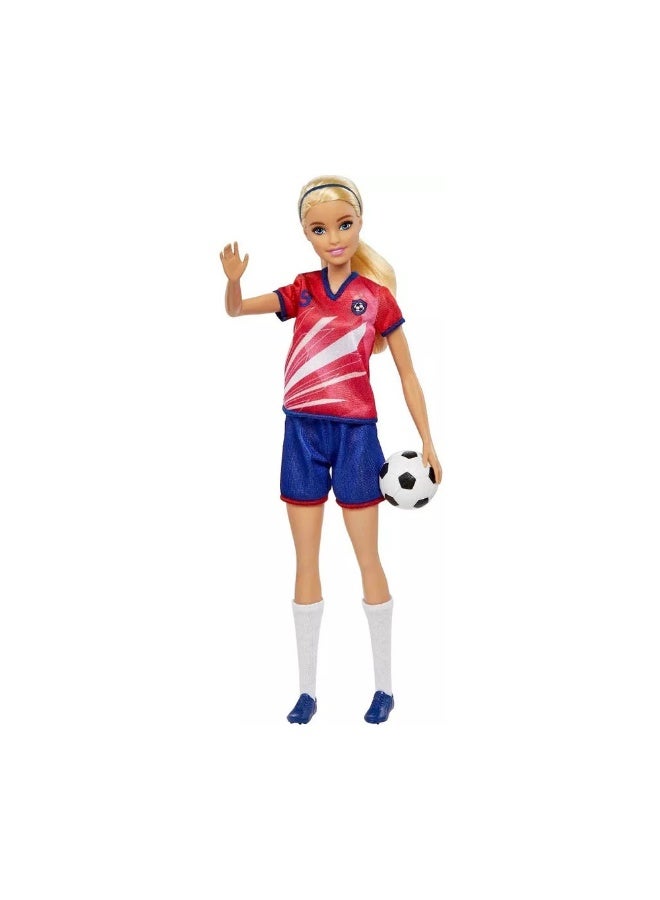 Barbie Barbie Soccer Blonde Doll in #9 Jersey (29 cm) - Image 3