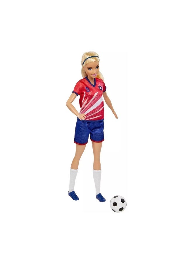 Barbie Barbie Soccer Blonde Doll in #9 Jersey (29 cm) - Image 1