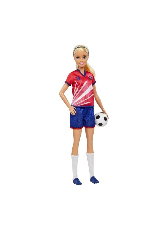Barbie Barbie Soccer Blonde Doll in #9 Jersey (29 cm) - Image 2