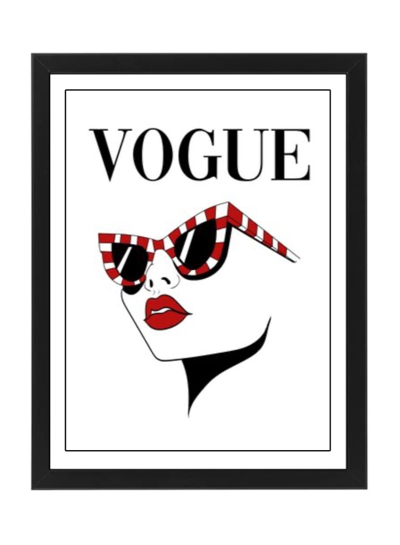 Boomah Accessories Vogue Fashion Girl Design Abstract Wall Art Poster with Frame 30x40cm 