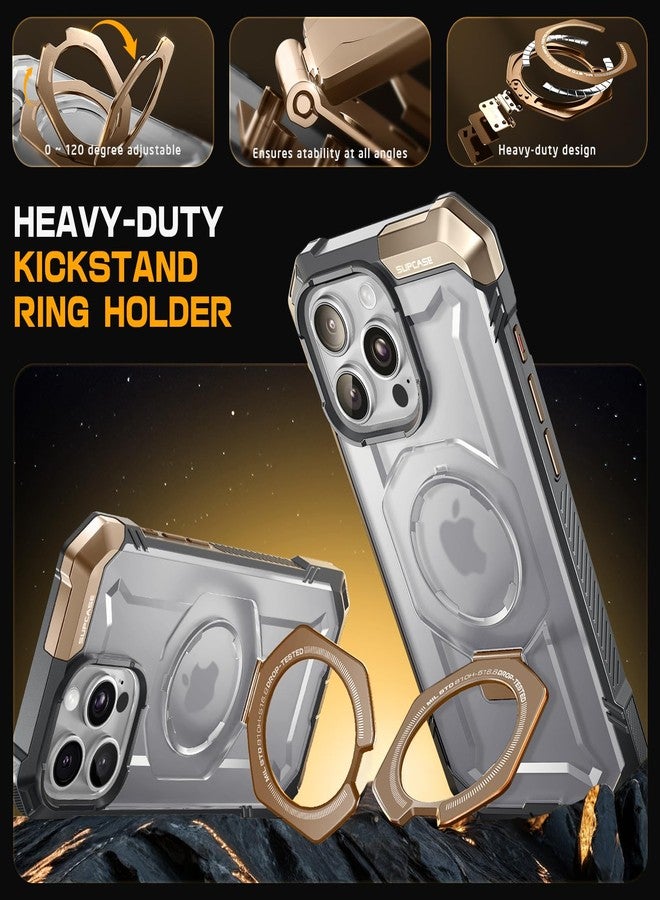 SUPCASE for iPhone 16 Pro Case with Camera Control Capture Button (Unicorn Beetle Grip), [Compatible with MagSafe] Heavy Duty Rugged Magnetic Stand Phone Case for iPhone 16 Pro 6.3'' 2024, Desert/Gold - Image 5