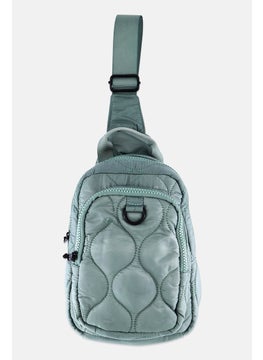 Danskin Women Blake Quilted Sling Cross Body Bag 7,5 L x 12 x 4 W cm, Lily Pad  - Image 1
