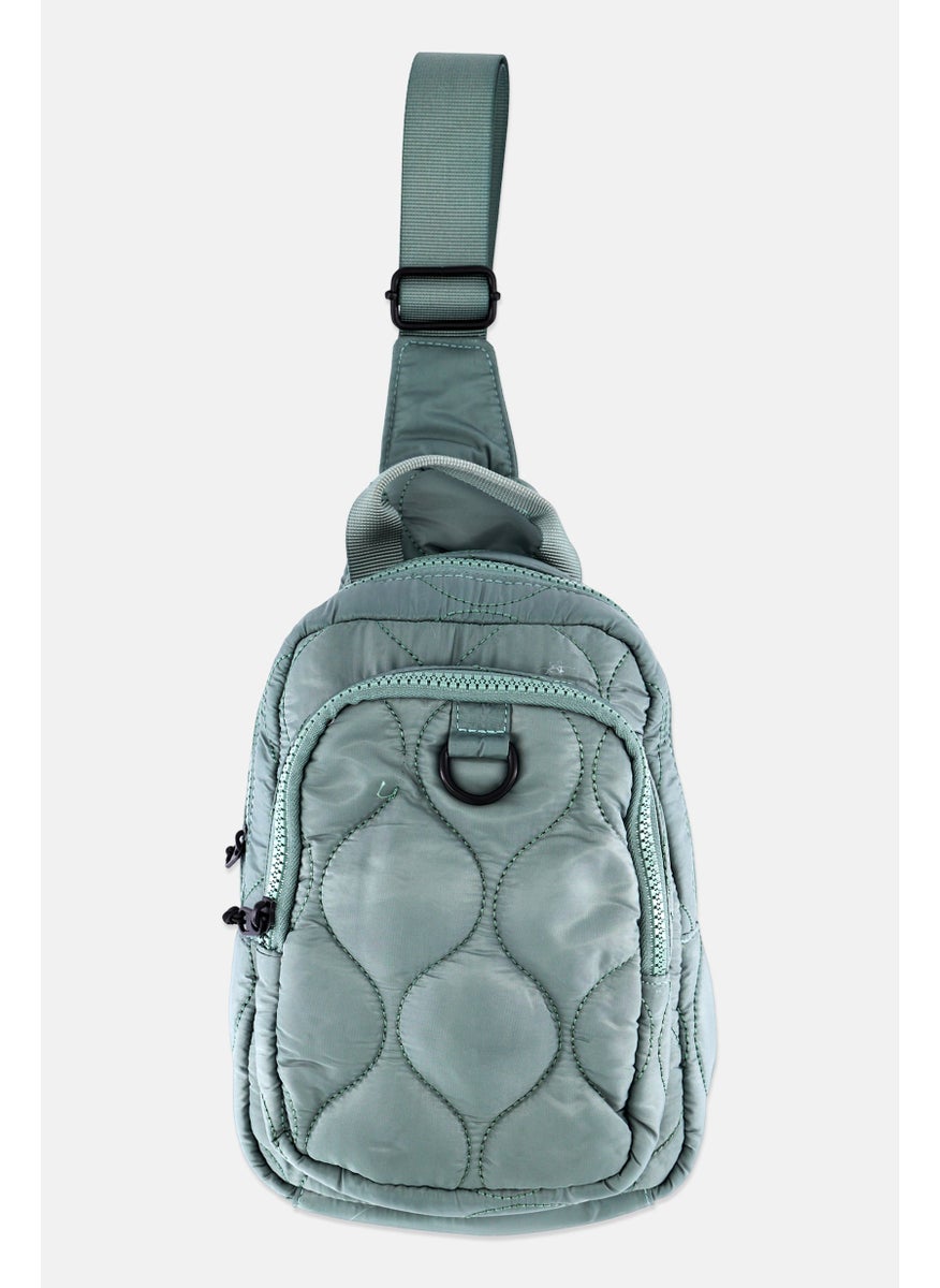 Danskin - Women Blake Quilted Sling Cross Body Bag 7,5 L x 12 x 4 W cm, Lily Pad - Image 1