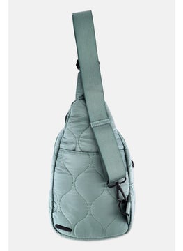 Danskin Women Blake Quilted Sling Cross Body Bag 7,5 L x 12 x 4 W cm, Lily Pad  - Image 2