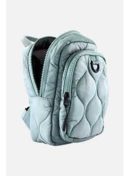 Danskin Women Blake Quilted Sling Cross Body Bag 7,5 L x 12 x 4 W cm, Lily Pad  - Image 3