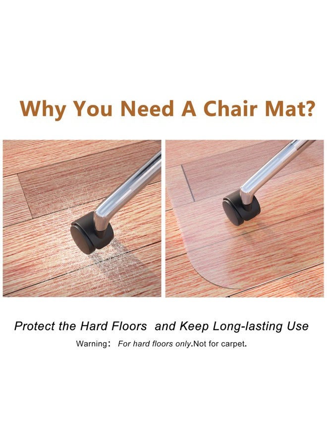 Naturehydro Large Office Chair Mat for Hardwood Floor - 53" x 45" Plastic Rolling Chair Mat for Hard Wood Tile Floor Protection, BPA and Phthalates Free (Rectangle) - Image 4