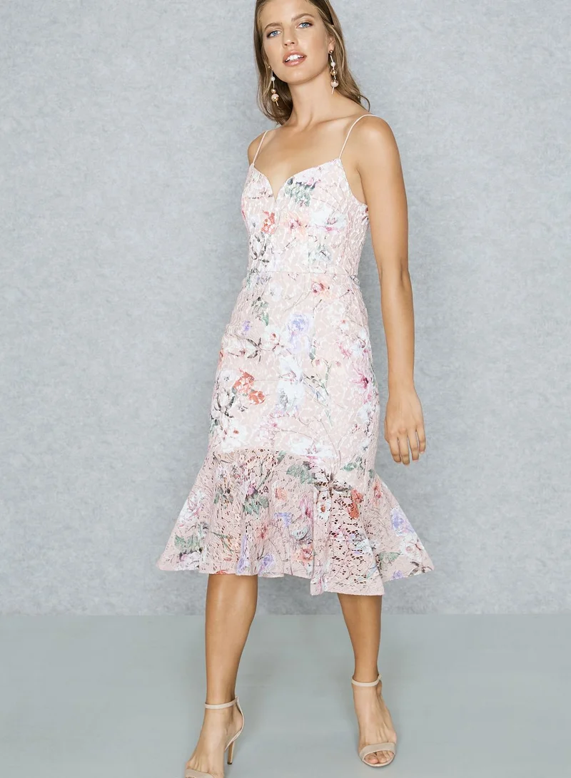 forever new Ruffled Detail Floral Print Dress