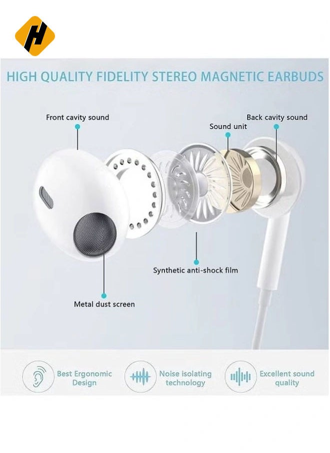 HuHa - Lightning Headphone Wired Built-in Microphone & Volume Control in-Ear Stereo Headset Compatible iPhone - Image 1