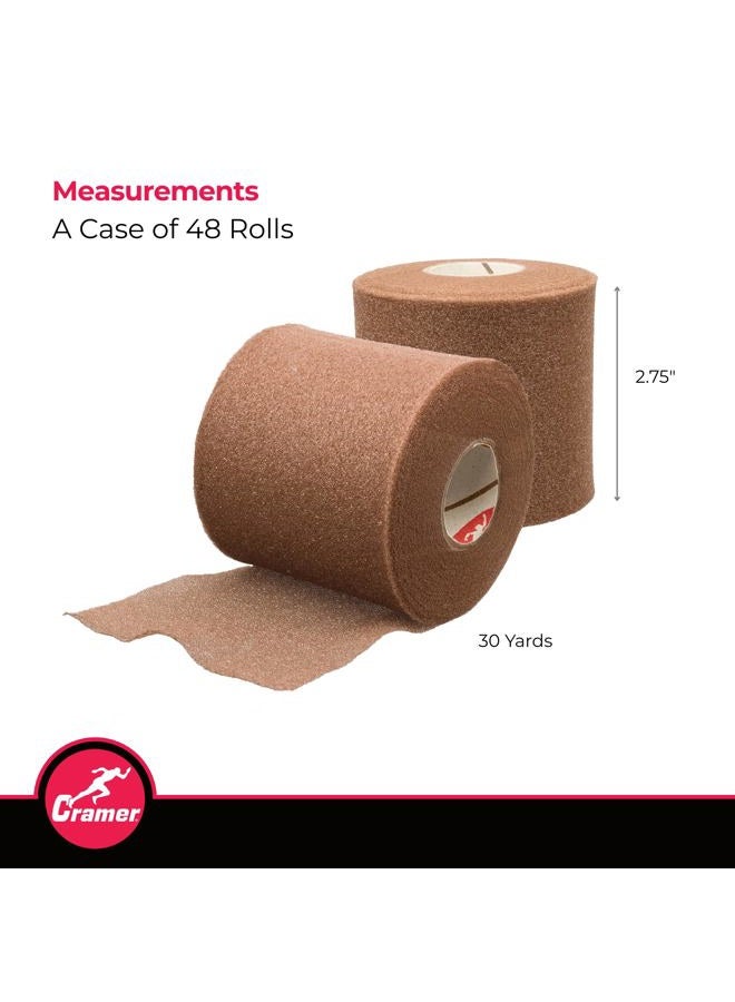 Cramer Tape Underwrap, Bulk Case of 48 Rolls of PreWrap for Athletic Taping, Hair Tie, Headband, Patellar Support, Pre-Wrap Athletic Tape Supplies, 2.75" X 30 Yard Rolls of Pre Wrap - Image 2