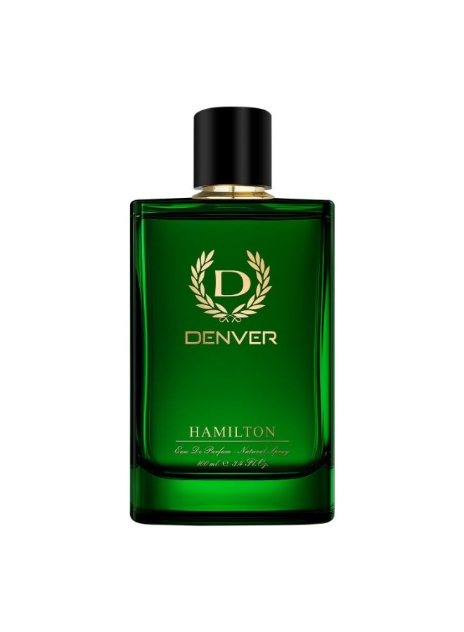 DENVER Hamilton Perfume - 100Ml | Long Lasting Perfume Body Scent For Men, Fresh, Aerosol - Image 1