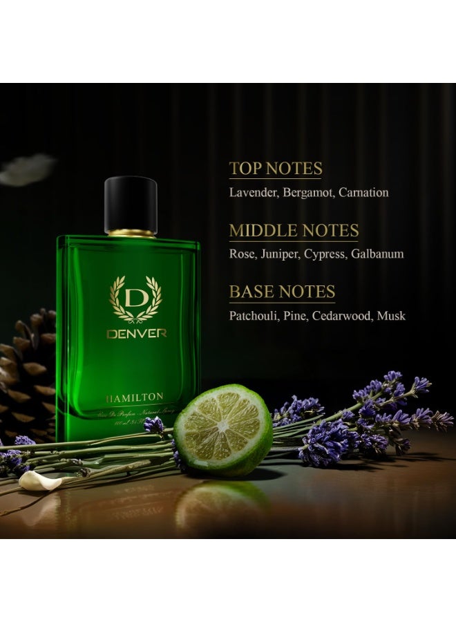 DENVER Hamilton Perfume - 100Ml | Long Lasting Perfume Body Scent For Men, Fresh, Aerosol - Image 3
