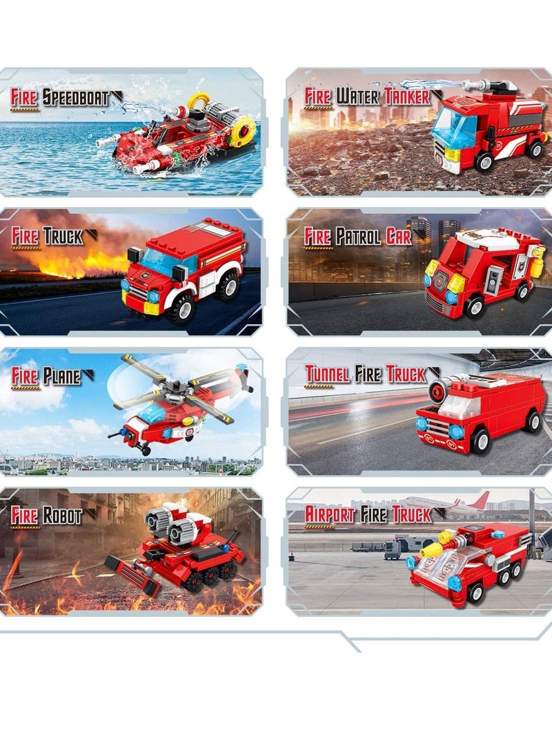 Fire Robot STEM Building Toys, 836 PCS Creative Construction Truck Blocks 35 in 1 Educational Bricks City Rescue Vehicles Kit Gift for Kids Boys Age 6+ Year Old  - Image 4