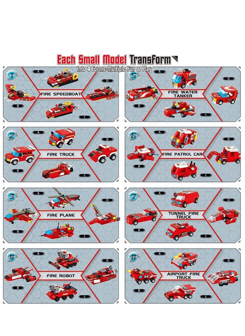 Fire Robot STEM Building Toys, 836 PCS Creative Construction Truck Blocks 35 in 1 Educational Bricks City Rescue Vehicles Kit Gift for Kids Boys Age 6+ Year Old  - Image 3