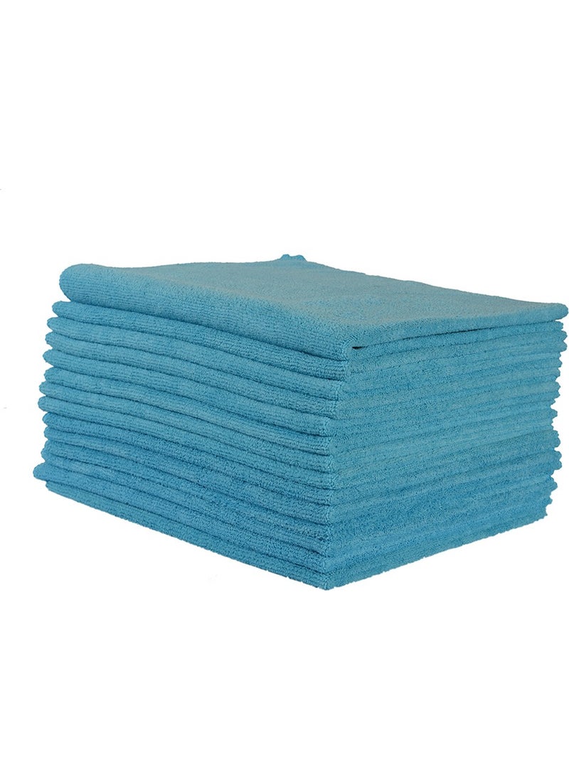 Spark Microfiber Towel Car Drying Cloth 12 Pack 60x50 cm Blue  - Image 1
