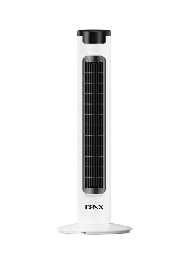 Denx Bladeless Oscillating Tower Fan, Portable Quiet Cooling Fan, Electric Standing Floor Fan with 3 Wind Speeds and 3 Modes,Vertical Air Cooler - Image 1