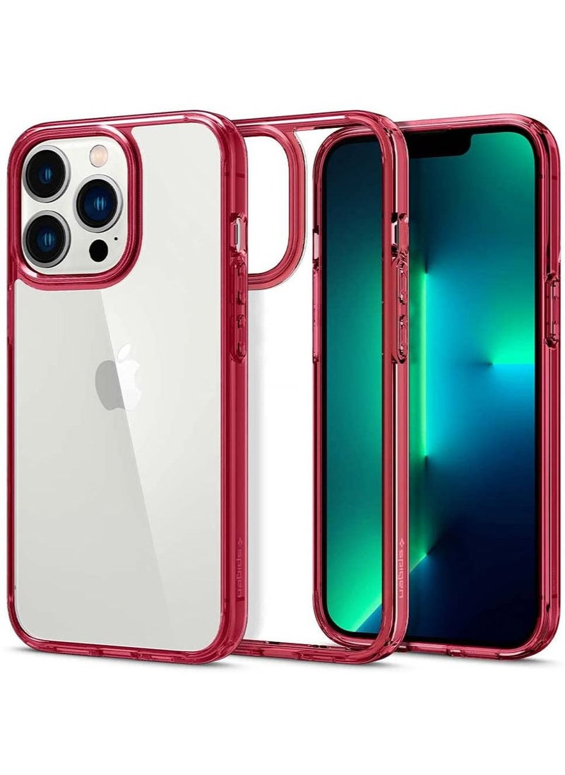 Spigen Ultra Hybrid Case Cover For iPhone 13 Pro - Red Crystal  - Image 1
