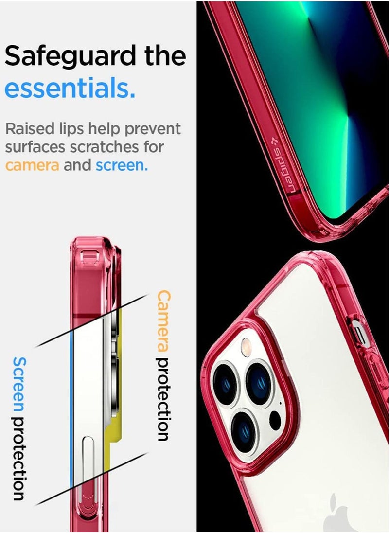 Spigen Ultra Hybrid Case Cover For iPhone 13 Pro - Red Crystal  - Image 4