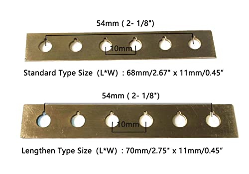 Jiayouy Acoustic Guitar Bridge Pin Hole Slot Repair Plate Hardware Guitar Replace Parts Aluminum Alloy (Standard Type) - Image 3