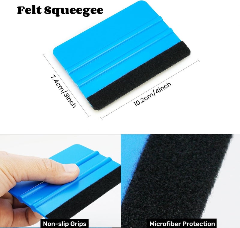 CARTINTS Complete Vehicle Vinyl Wrap Tools Kit with Micro Squeegee and Vinyl Knife - Image 4