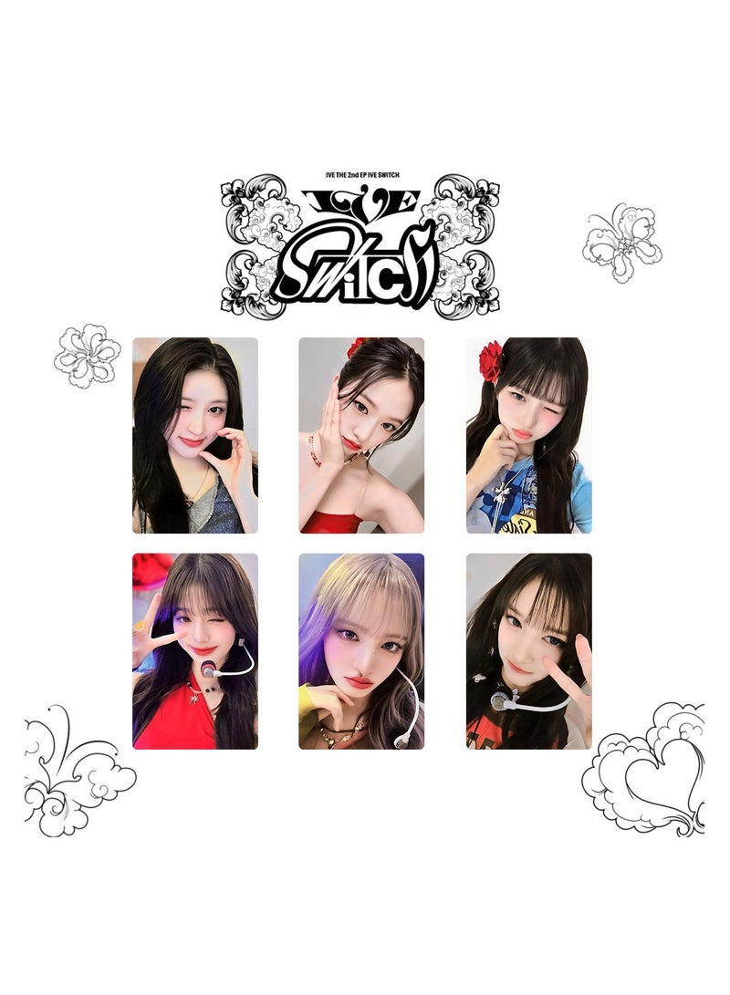 NIBEMINENT 6 Pcs Kpop IVE - IVE SWITCH Lomo Cards Card For Fans Collection Gifts