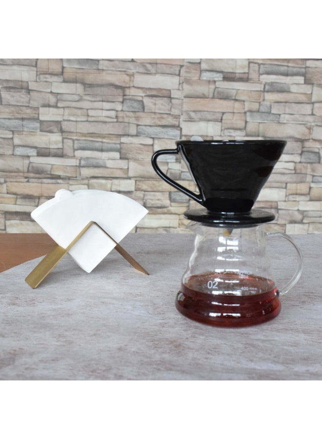 ون كون فلتر قهوة أبيض طبيعي V60 مخروطي الشكل، الحجم v02 v02 (أفضل فلتر - 100 ورقة في العبوة) - Image 5