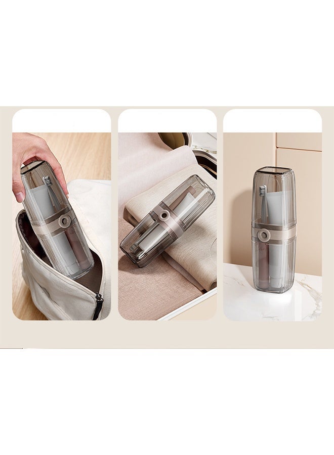 Travel Toothbrush Case, 2 in 1 Dustproof Toothbrush Cover and Rinse Cup, Large Capacity Toothbrush Cup, Portable Storage Container for Business, Camping, School, Trip - Image 3