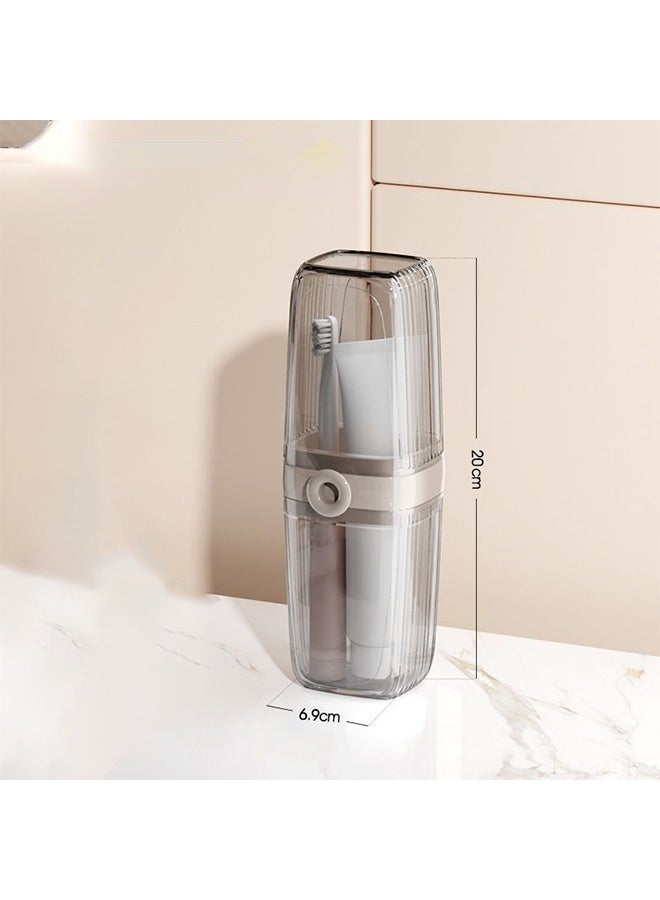 Travel Toothbrush Case, 2 in 1 Dustproof Toothbrush Cover and Rinse Cup, Large Capacity Toothbrush Cup, Portable Storage Container for Business, Camping, School, Trip - Image 2