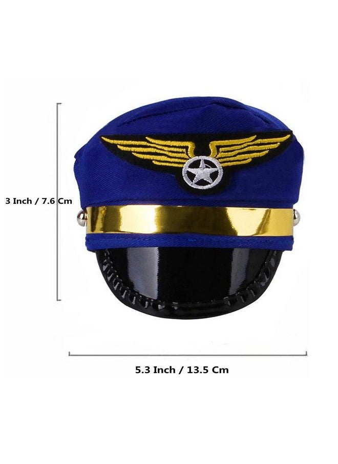 Soochat - Soochat Pet Pilot Captain Cap Dog Aviator Hat Cat Puppy Costume Hat for Halloween Costume Accessories Photo Props - Image 1