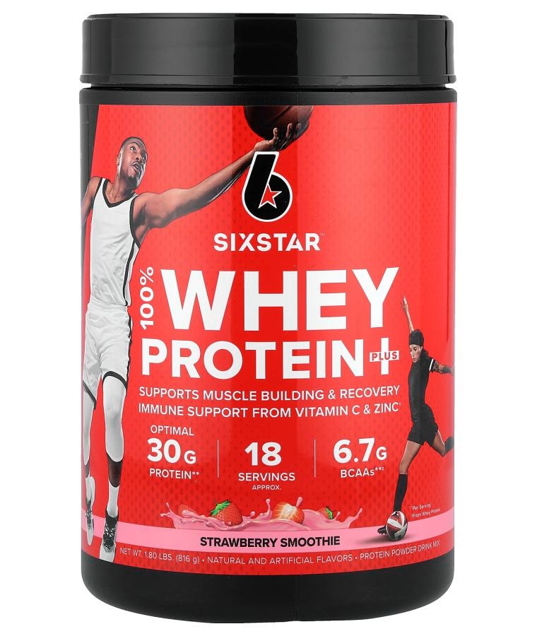 100% Whey Protein Plus Strawberry Smoothie 1.8 lbs (816 g)