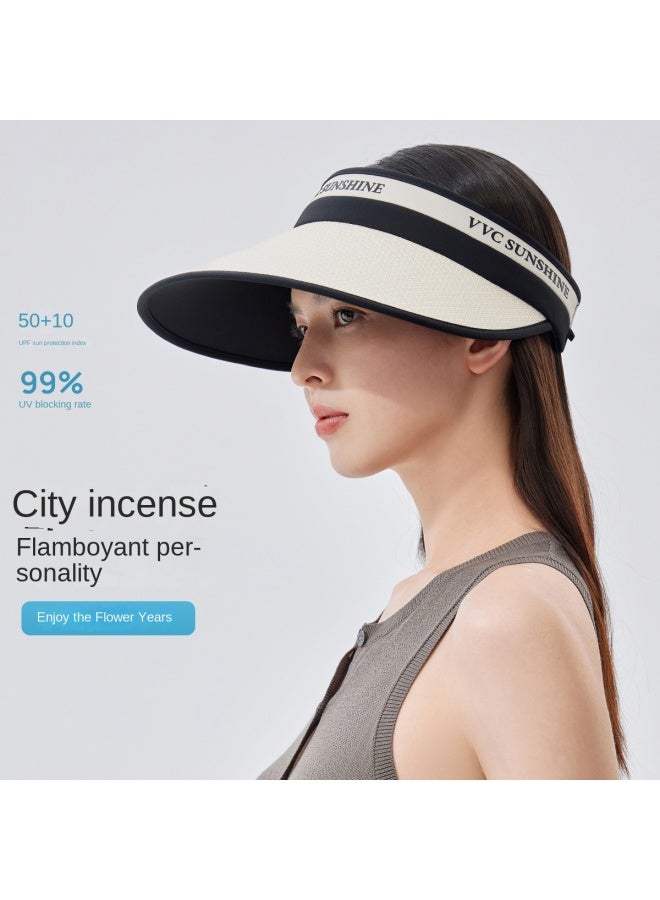 VVC قبعة شمسية جديدة للنساء في الربيع والصيف، أنيقة ومتعددة الاستخدامات، قبعة صغيرة عصرية مقاومة للرياح، قابلة للتعديل للاستخدامات المتعددة - Image 2