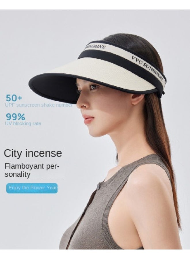 VVC قبعة شمسية جديدة للنساء في الربيع والصيف، أنيقة ومتعددة الاستخدامات، قبعة صغيرة عصرية مقاومة للرياح، قابلة للتعديل للاستخدامات المتعددة - Image 1