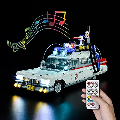 Kyglaring LED Light Kit Compatible with Lego Ghostbusters ECTO1 10274 Building Blocks Upgraded RC Sound Dimming Lights Only Model Not Included - Image 1