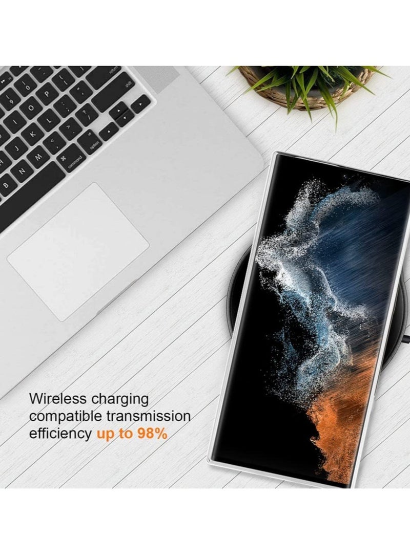 Magnetic Clear Case for Galaxy S23 Ultra Case,Compatible with MagSafe, Love Heart Design Electroplated Case Soft TPU Shockproof Full Camera Lens Protective Case - Image 5